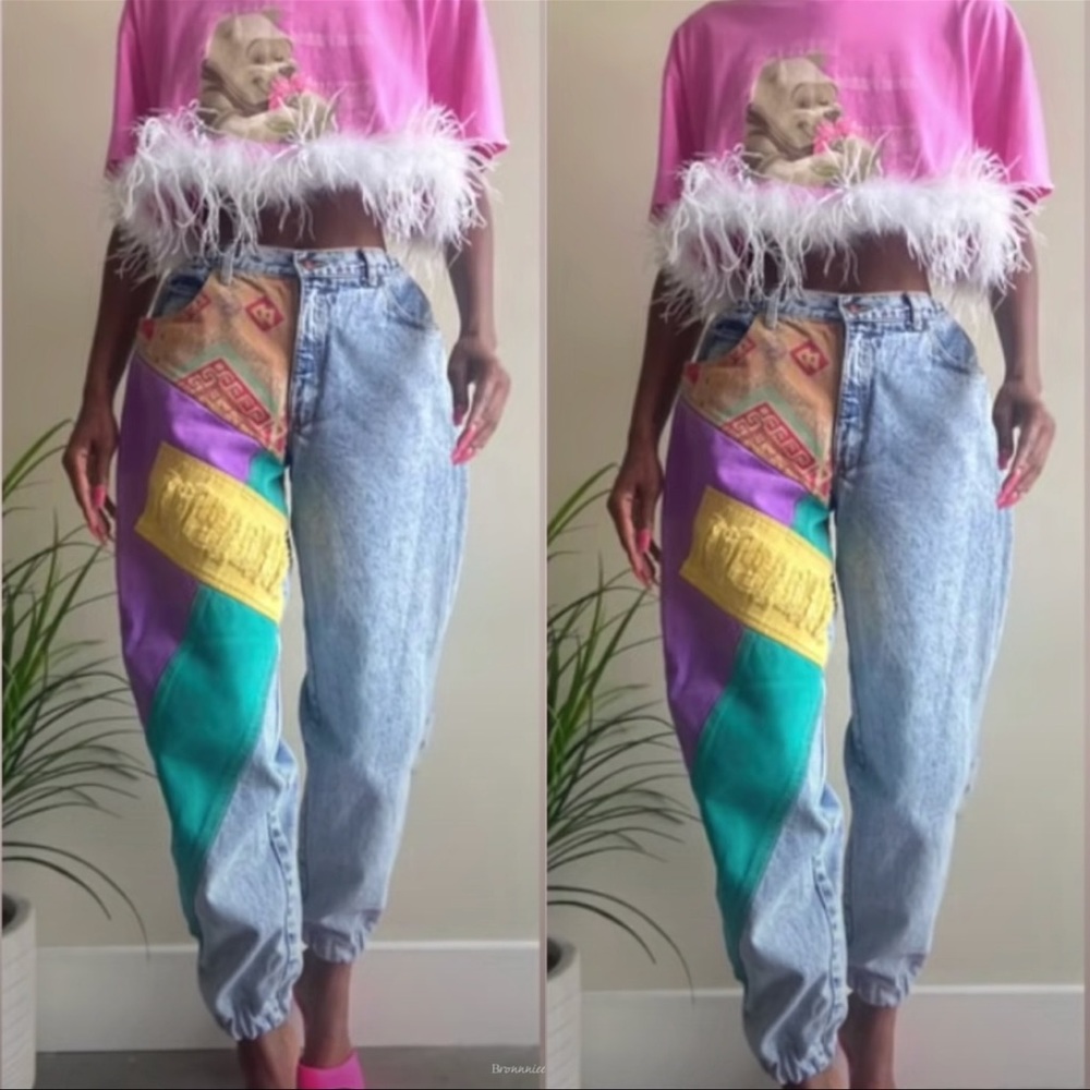 Vintage patchwork jeans